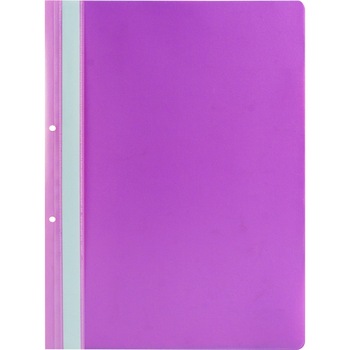 Dosar plastic cu sina, cu gauri, 10 buc/set, Optima - roz Dosar plastic cu sina, cu gauri, 10 buc/set, Optima - roz