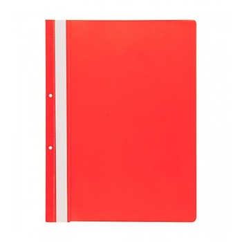 Dosar plastic cu sina, cu gauri, 10 buc/set, Optima - rosu Dosar plastic cu sina, cu gauri, 10 buc/set, Optima - rosu