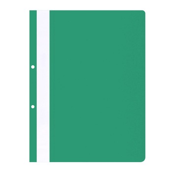 Dosar plastic cu sina, cu gauri, 10 buc/set, Optima - verde Dosar plastic cu sina, cu gauri, 10 buc/set, Optima - verde