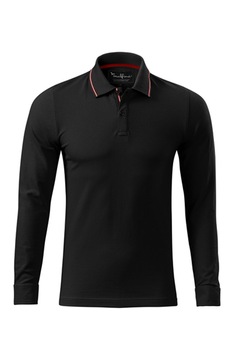 Tricou barbati, Malfini, Contrast Stripe LS polo, cu maneci lungi, Negru Tricou barbati, Malfini, Contrast Stripe LS polo, cu maneci lungi, Negru