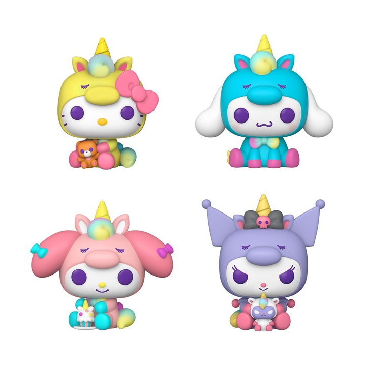 Funko Pop! Комплект от 4 броя: Hello Kitty and Friends - Hello Kitty, Cinnamoroll, My Melody, Kuromi винилови фигурки