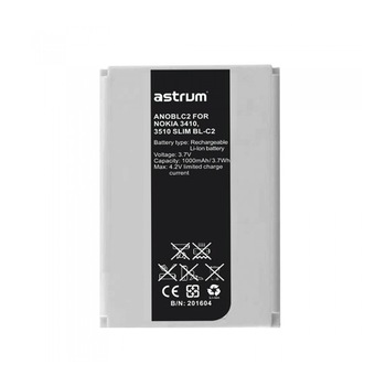 Acumulator ANOBLC2, Nokia BL-C2, 1000mAh Astrum Acumulator ANOBLC2, Nokia BL-C2, 1000mAh Astrum