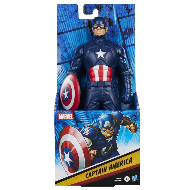 Фигурка Captain America, Hasbro, 20см, многоцветен