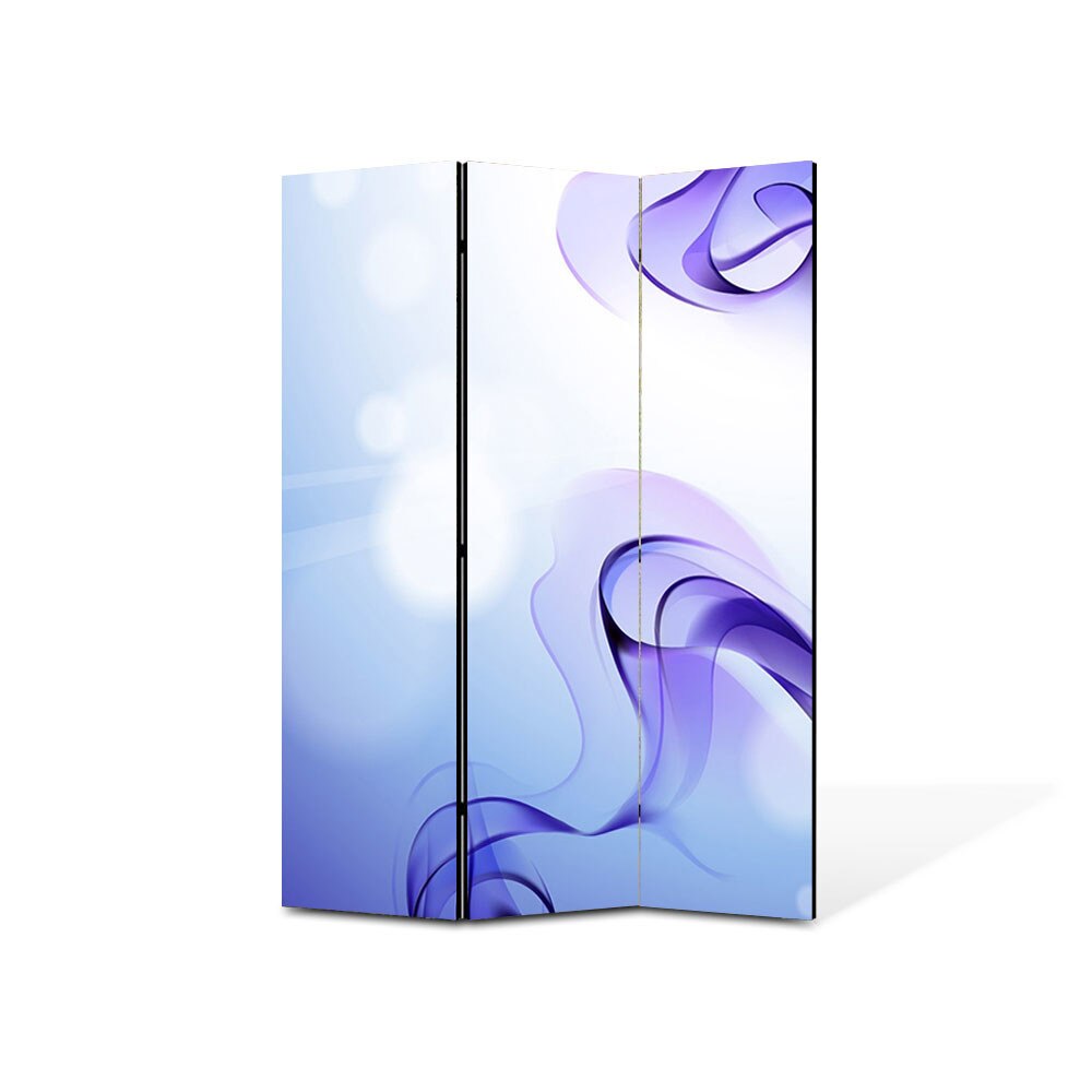 Paravan de Camera ArtDeco din 3 Panouri Abstract Decorativ Fum violet 105 x 150 cm