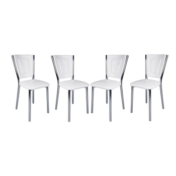 Set 4 scaune bucatarie Efes albe Set 4 scaune bucatarie Efes albe