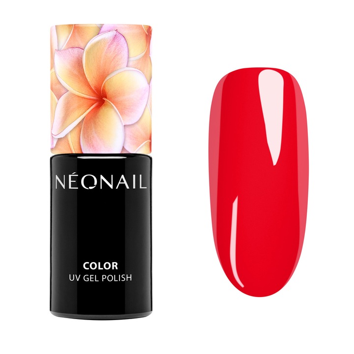 Lac UV semipermanent Neonail 12780-7 Fearless Red, finisaj neon, rosu, 7,2 ml