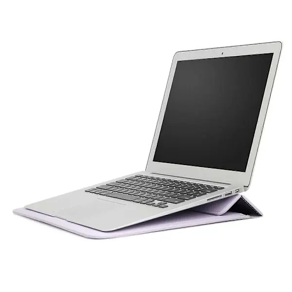 Husa tip plic pentru laptop din piele PU, compatibila cu MacBook Air 13.3"/iPad Pro 12.9", roz pal