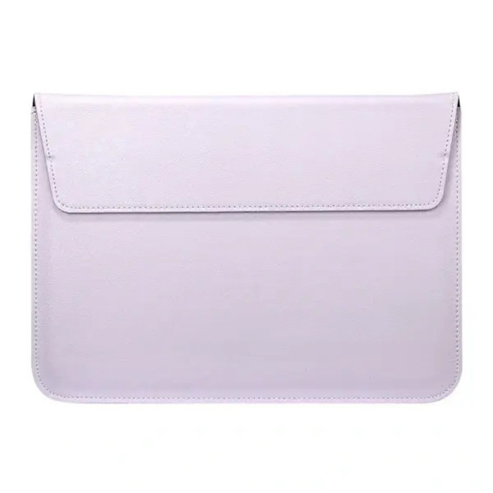 Husa tip plic pentru laptop din piele PU, compatibila cu MacBook Air 13.3"/iPad Pro 12.9", roz pal