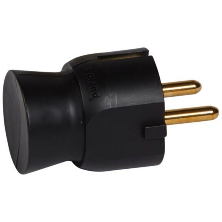 Priza Schuko, Legrand, 1 iesire, inclinata, negru, montare aparenta
