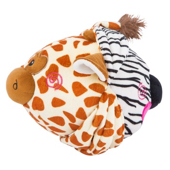 Minge de plus cu 2 fete: girafa si zebra Minge de plus cu 2 fete: girafa si zebra