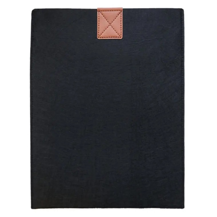 Husa pentru laptop din textil, compatibil MacBook Pro/Air 13 inch, negru/maro, 13 inch