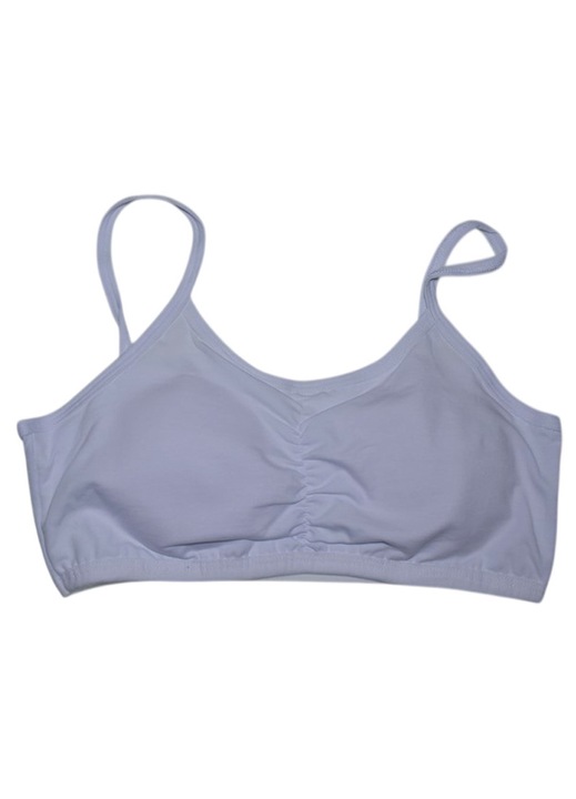 Bustiera cu bretele subtiri si cu burete, din bumbac, pentru fete, Biyo BT0109A, Alb 131009