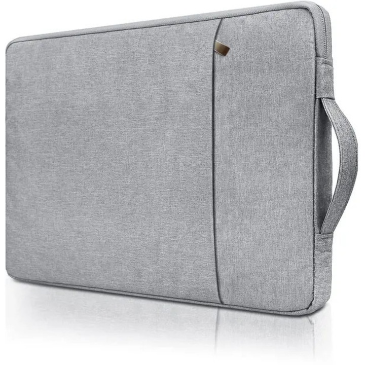 Калъф за лаптоп 13 инча, съвместим с MacBook Air/Pro 2016–2021 (M1), текстилен материал с преден джоб и дръжка, сив