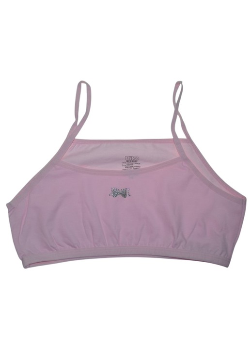 Bustiera cu bretele subtiri, din bumbac, pentru fete, Biyo BST0109R, Roz 131015