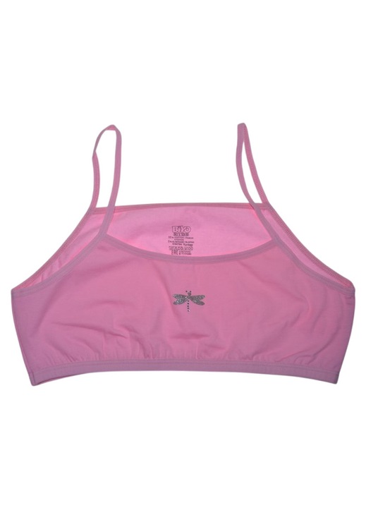 Bustiera cu bretele subtiri, din bumbac, pentru fete, Biyo BST0109F, Fucsia 131024
