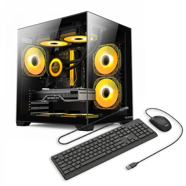 Sistem Desktop PC Gaming Elite Intel i7-10700 4.8 Ghz Turbo, 16 GB DDR4, SSD 1000 GB, Placa Video 8 GB GDDR5