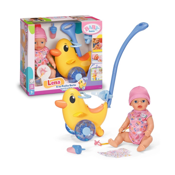 Papusa sau accesoriu Creatie Zapf: Papusa Lena nascuta si Berta Duck Walker (840498)