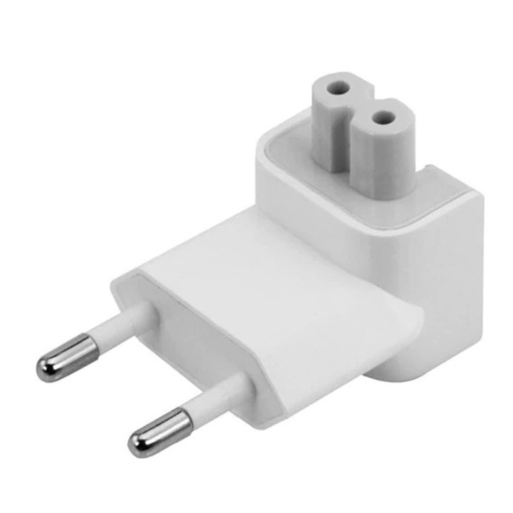 Adaptor priza european pentru incarcator, compatibil cu Apple MacBook/iPad/iPhone, 100-220V, alb, P.N. 31LPKP-K0274-260905-1091
