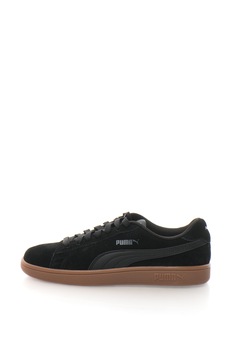 Puma, Pantofi sport de piele intoarsa cu garnitura de piele Smash v2, Negru Puma, Pantofi sport de piele intoarsa cu garnitura de piele Smash v2, Negru