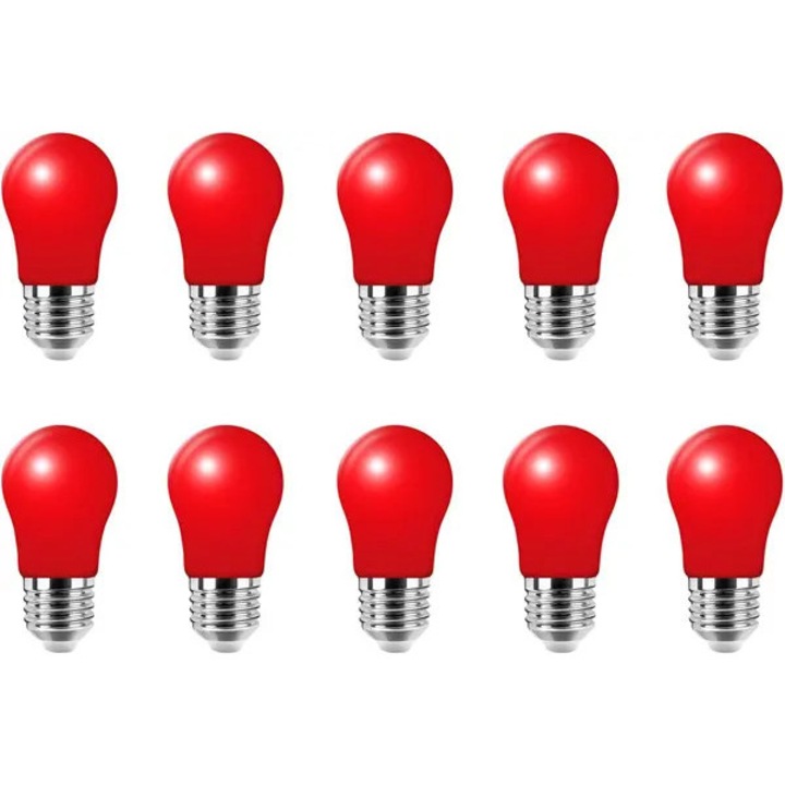 LED крушка E27 STALVA-CJ-PRO-K0502-20260831-3265, 3W, червена, комплект 10 бр.