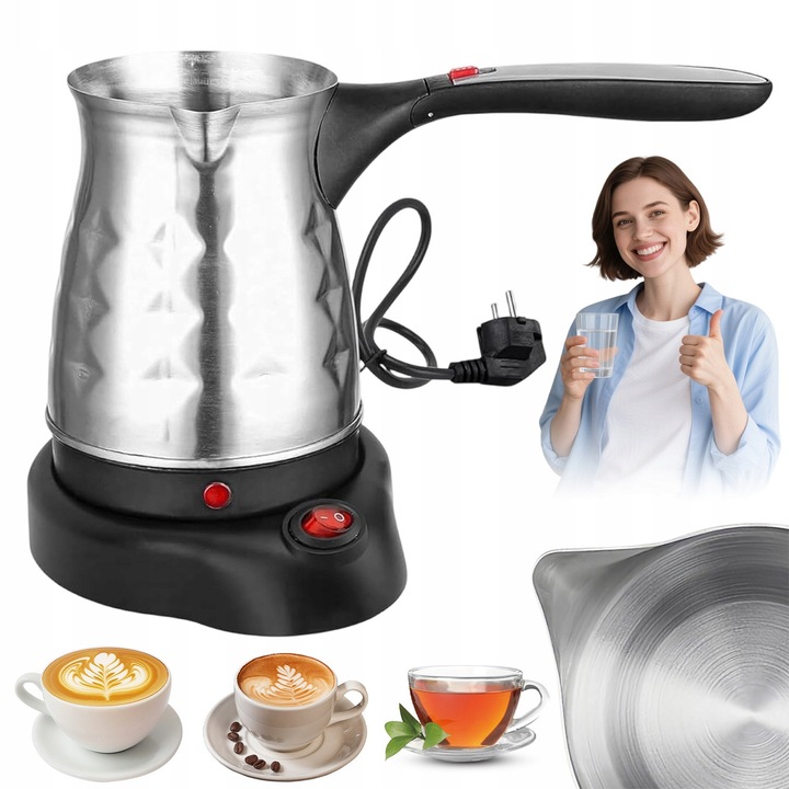 Cafetiera Electrica 500ml, Otel Inox, Design Diamant, 600W