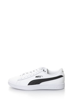 Puma, Pantofi sport unisex, cu garnituri de piele Smash v2 L Puma, Pantofi sport unisex, cu garnituri de piele Smash v2 L
