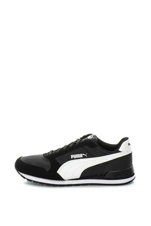 Puma, Pantofi sport unisex ST Runner v2, Negru/Alb, 10