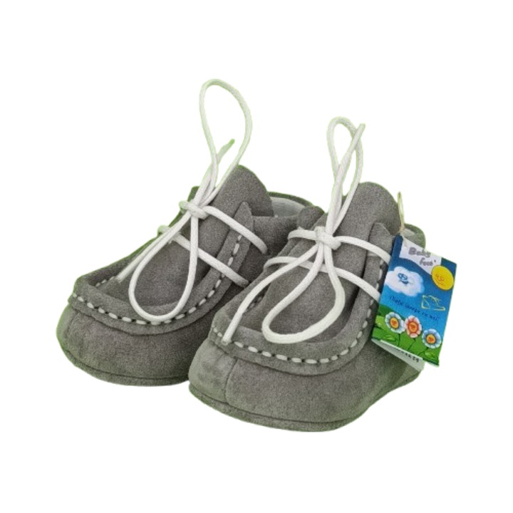 Botosei Mocasin, Babyfox,, Gri, 18 EU