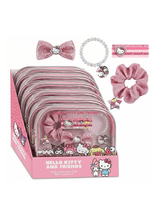 Cerda Beauty: Hello Kitty and Friends - Мини чанта за през рамо с комплект аксесоари (2500003734)