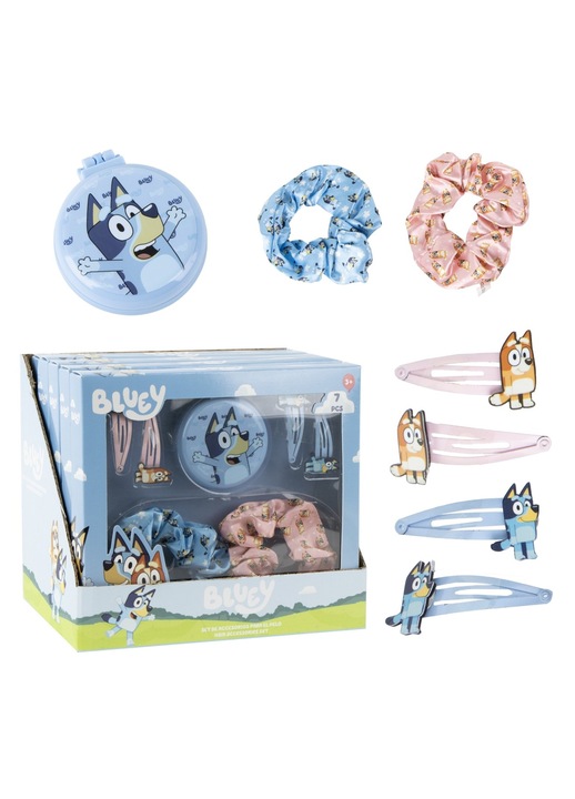 Cerda Beauty: Bluey - Комплект аксесоари за коса (7 бр.) (2500003302)