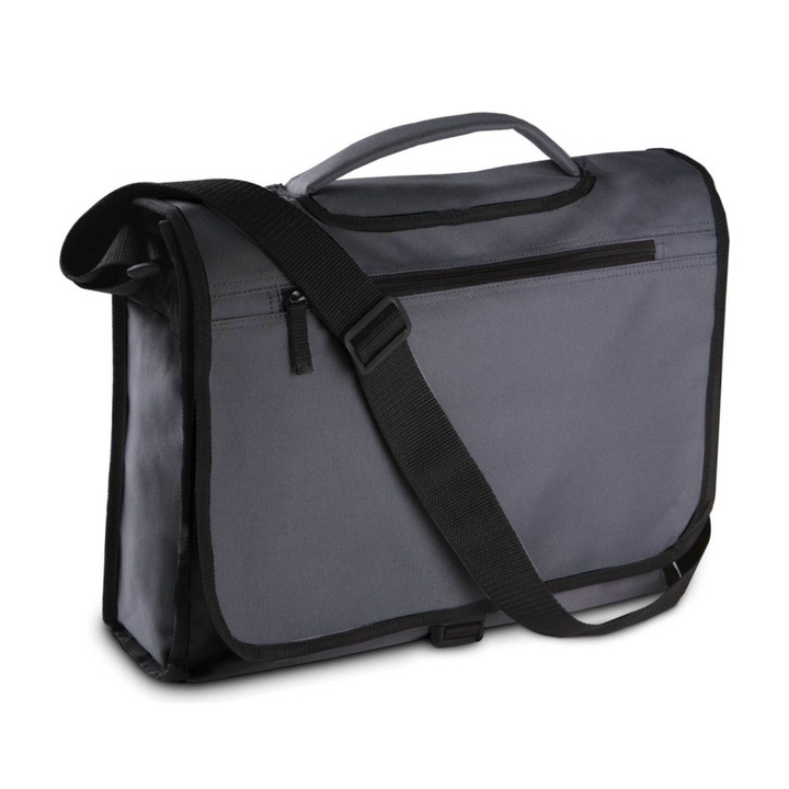 Geanta pentru laptop, poliester 600D, Gri/Roz, One Size INTL