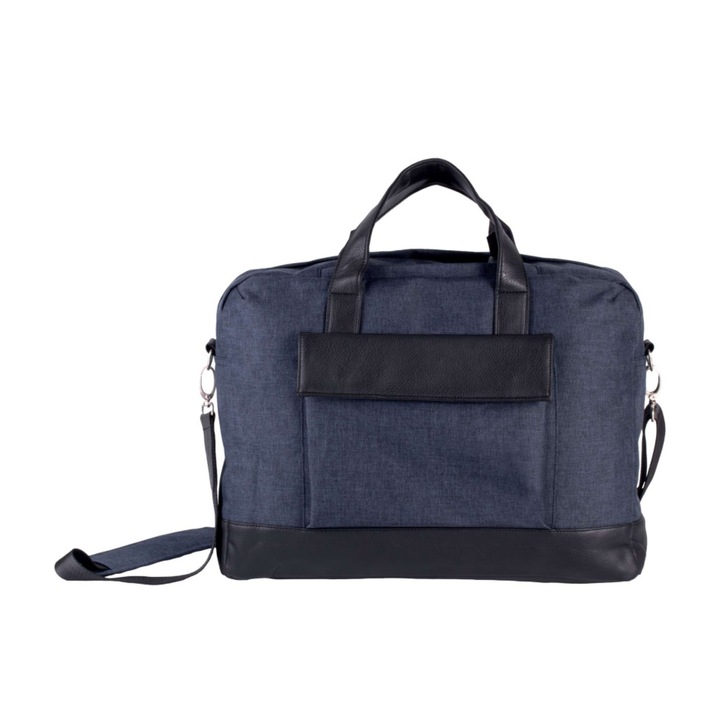Geanta pentru laptop, poliester 600D, Grey Heather, One Size INTL