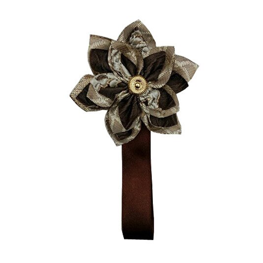 Magnet draperie maro-crem