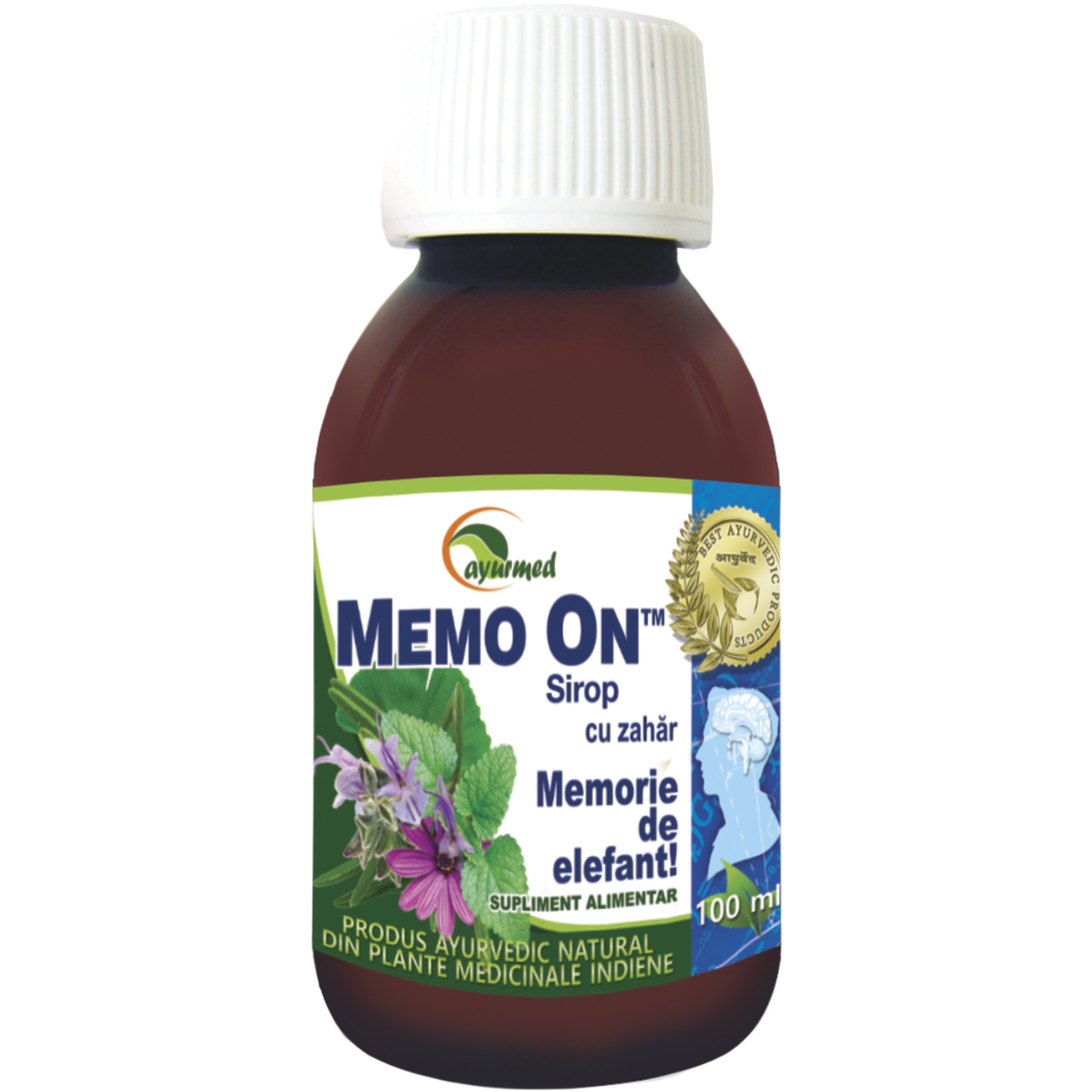 Supliment alimentar MEMO ON Sirop, AYURMED, 100 ml