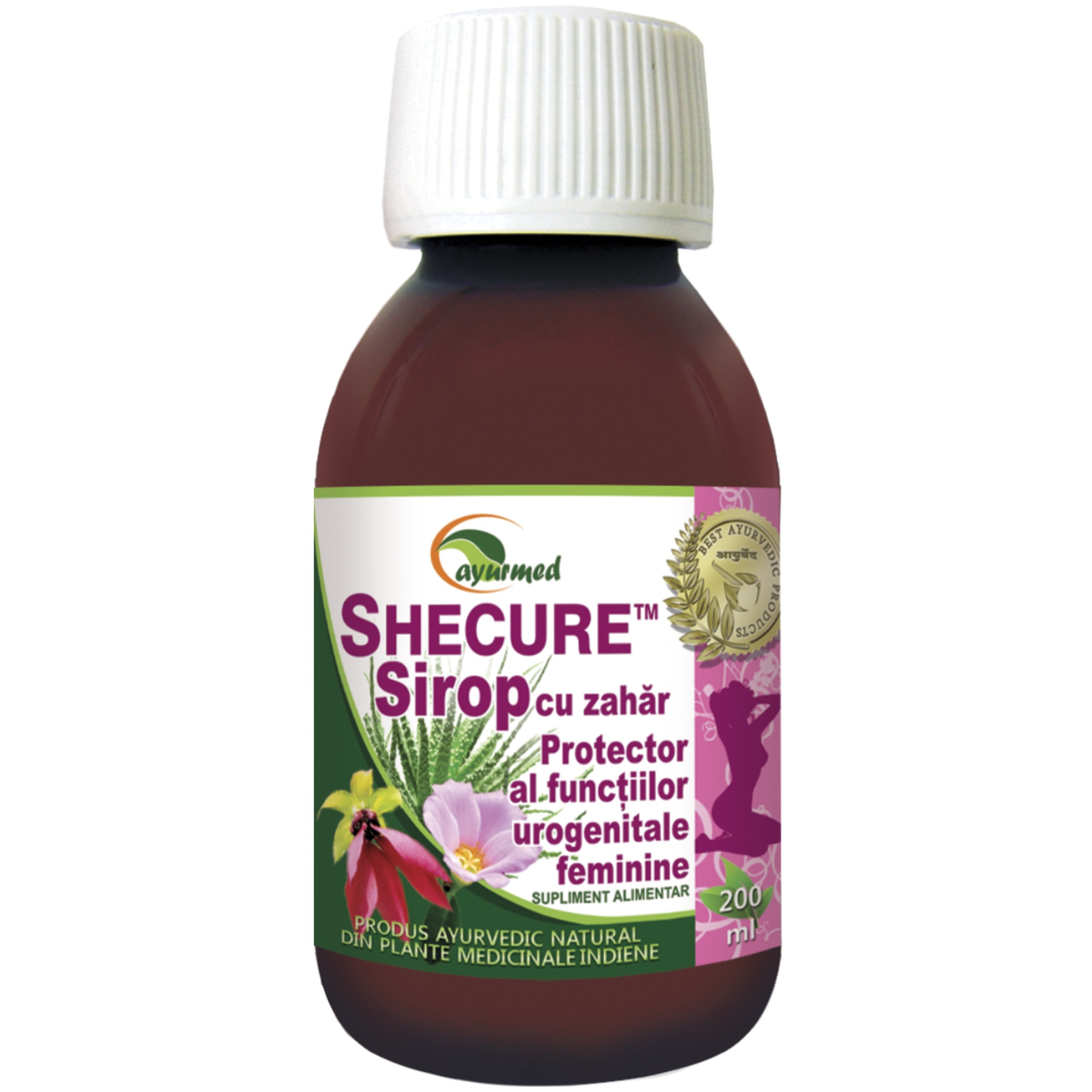 Supliment alimentar SHECURE Sirop, AYURMED, 200 ml