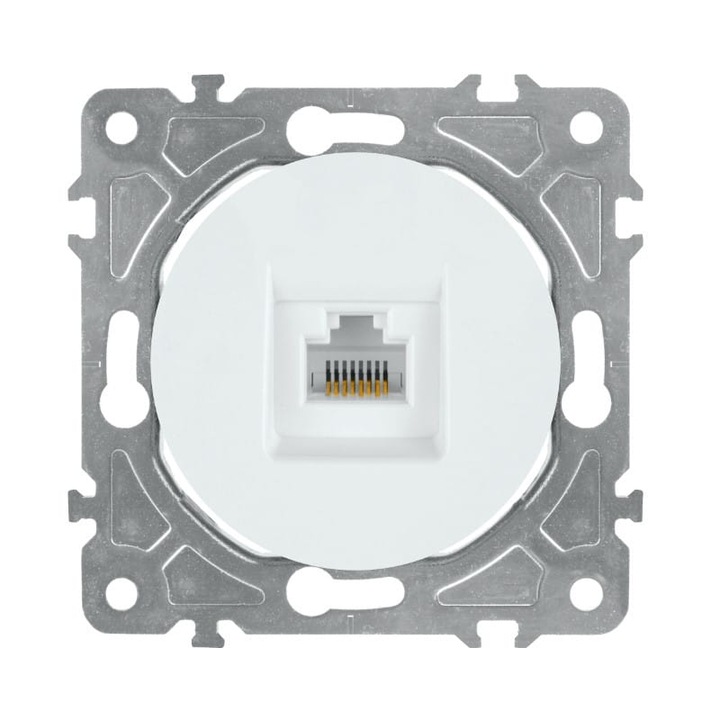Priza Internet RJ45 Incastrata Fara Rama Plastic ALB lucid SOUL DPM