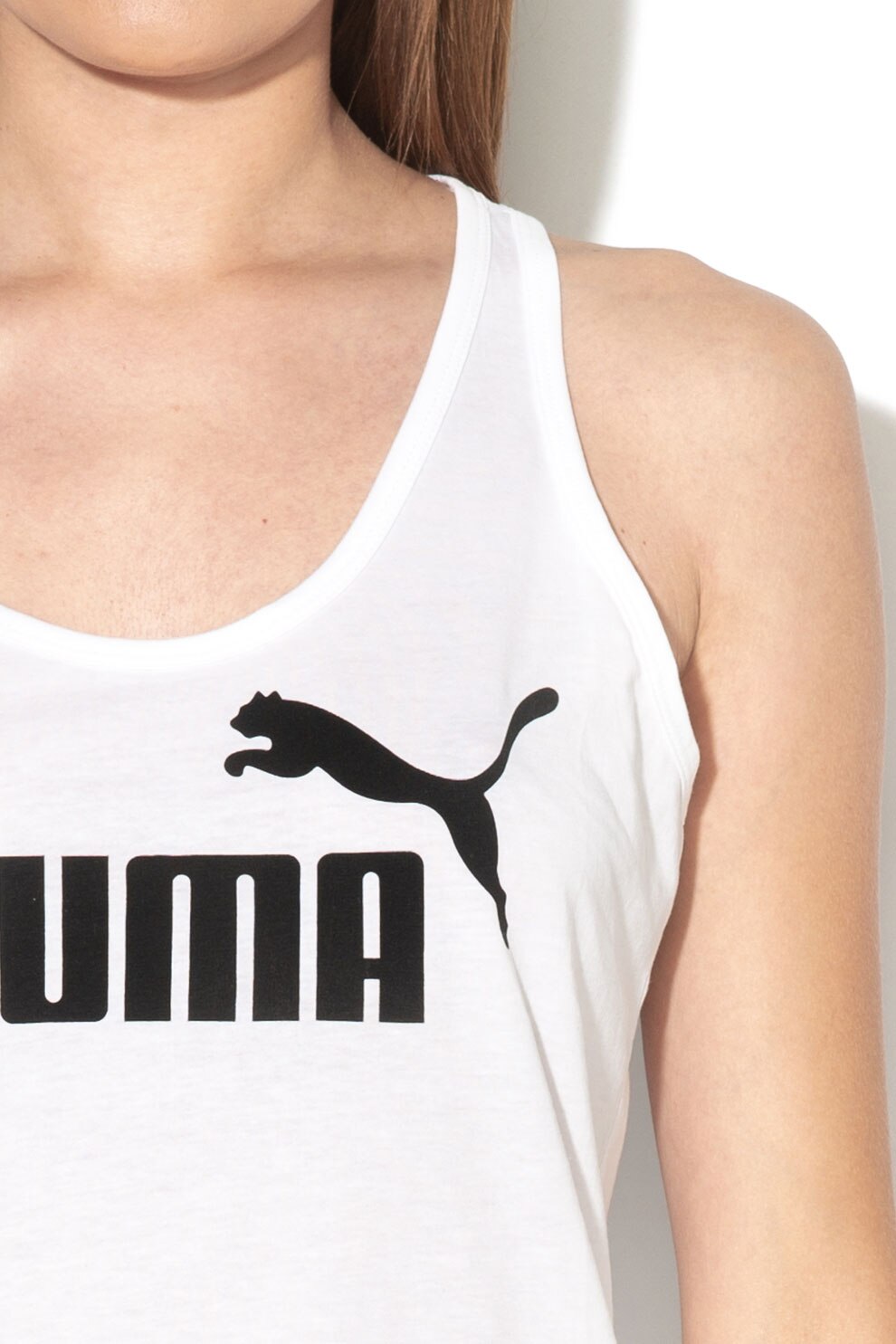 Puma, Топ ESS Sporty No.1 със свободна кройка, Бял, S - eMAG.bg
