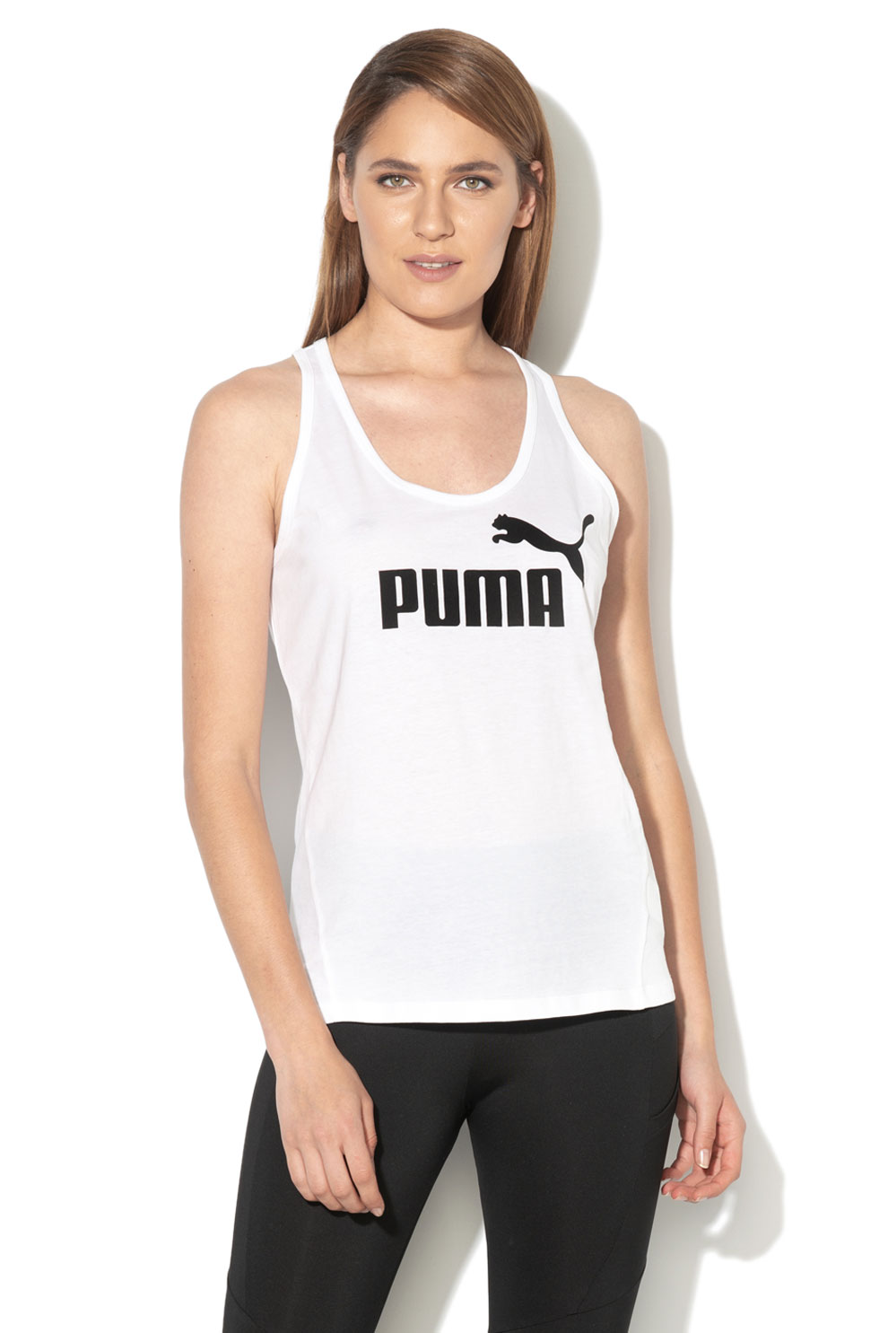 Puma, Топ ESS Sporty No.1 със свободна кройка, Бял, S - eMAG.bg
