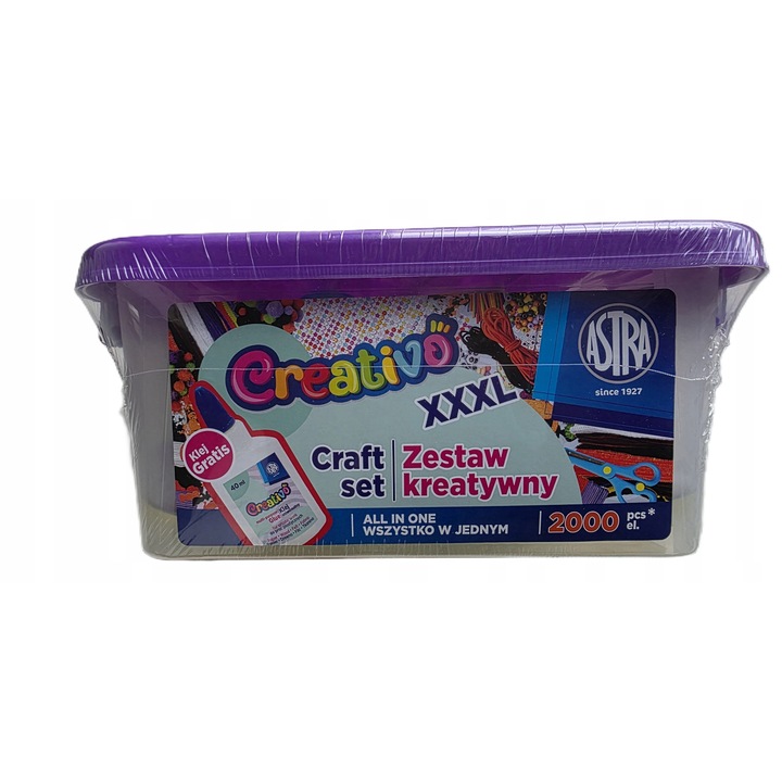Set Creativ XXL Astra 2000 Piese Mov - Jocuri si jucarii educative