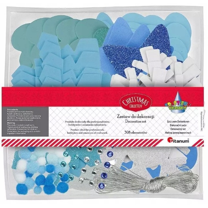 Set Creativ Spuma Albastru Titanum 398 Piese