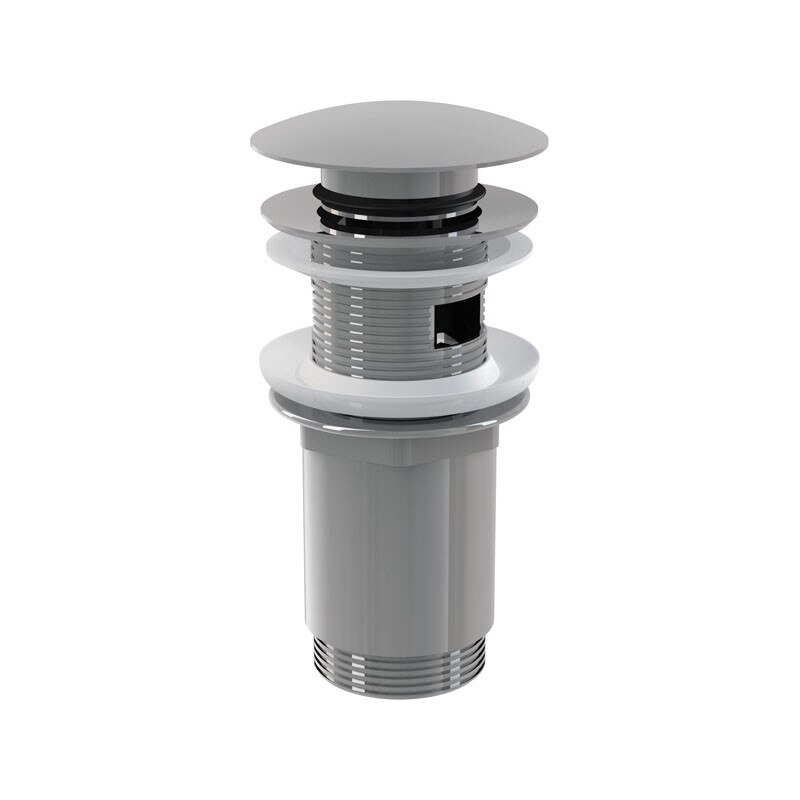 Ventil lavoar click-clack 5/4, metalic cu preaplin, dop mare