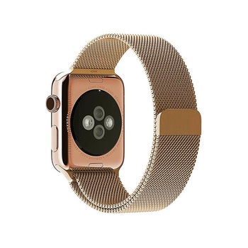 Curea Apple Watch, Milanese Loop, Compatibila cu Apple Watch 1/2/3/4/5/6, 44mm, Gold Curea Apple Watch, Milanese Loop, Compatibila cu Apple Watch 1/2/3/4/5/6, 44mm, Gold