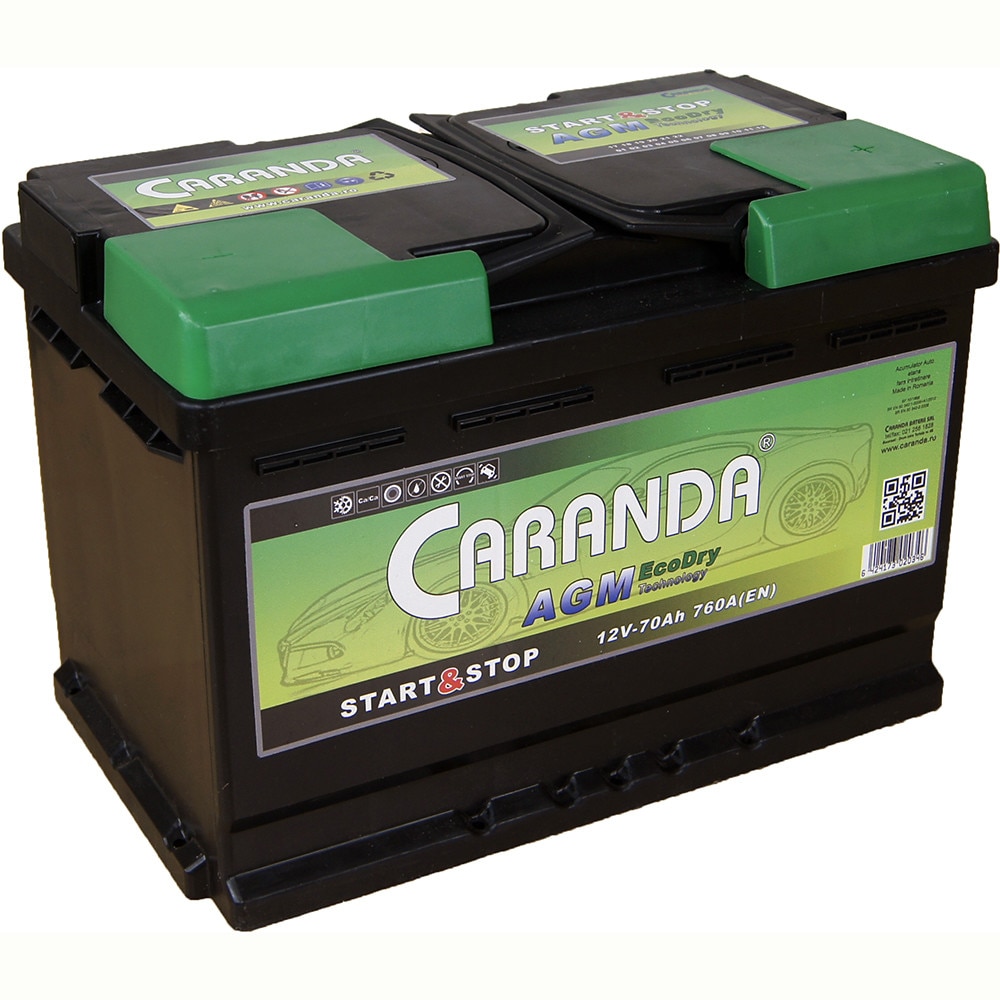Baterie auto 12V 70Ah CARANDA START STOP AGM 