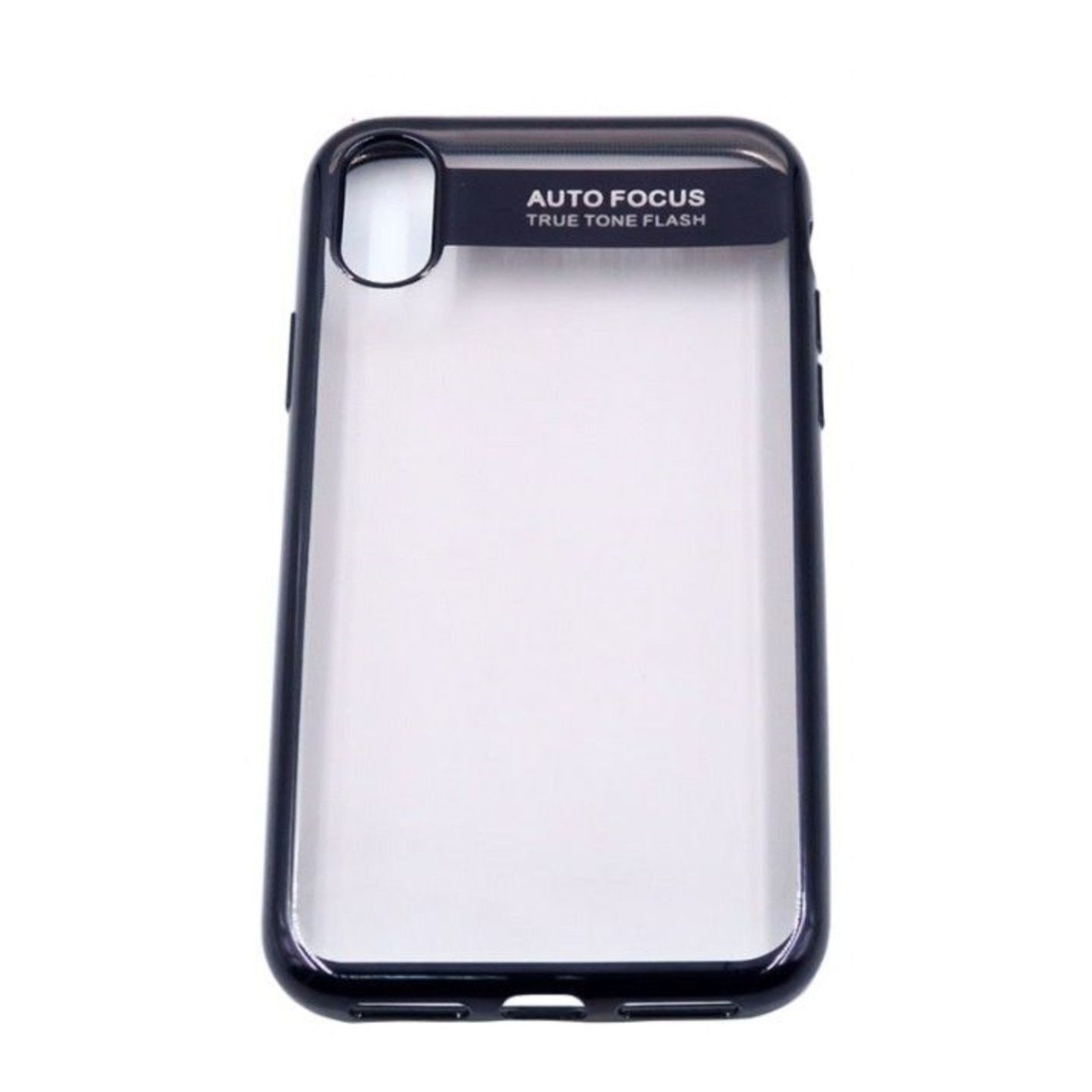 Husa protectie spate termoplastic transparenta pentru iPhone X, capac de protectie, carcasa, bumper, margini negre, BBL116