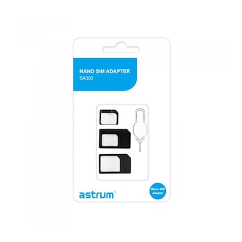 Adaptor SIM micro/nano 3 in 1 Alb,Astrum SA300 Blister Adaptor SIM micro/nano 3 in 1 Alb,Astrum SA300 Blister