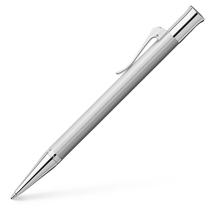Химикалка Graf von Faber-Castell, родий, гравирано гилоше, подаръчна кутия