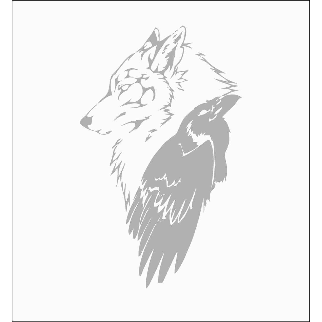 Sticker decorativ de perete wolf&crow 100x62