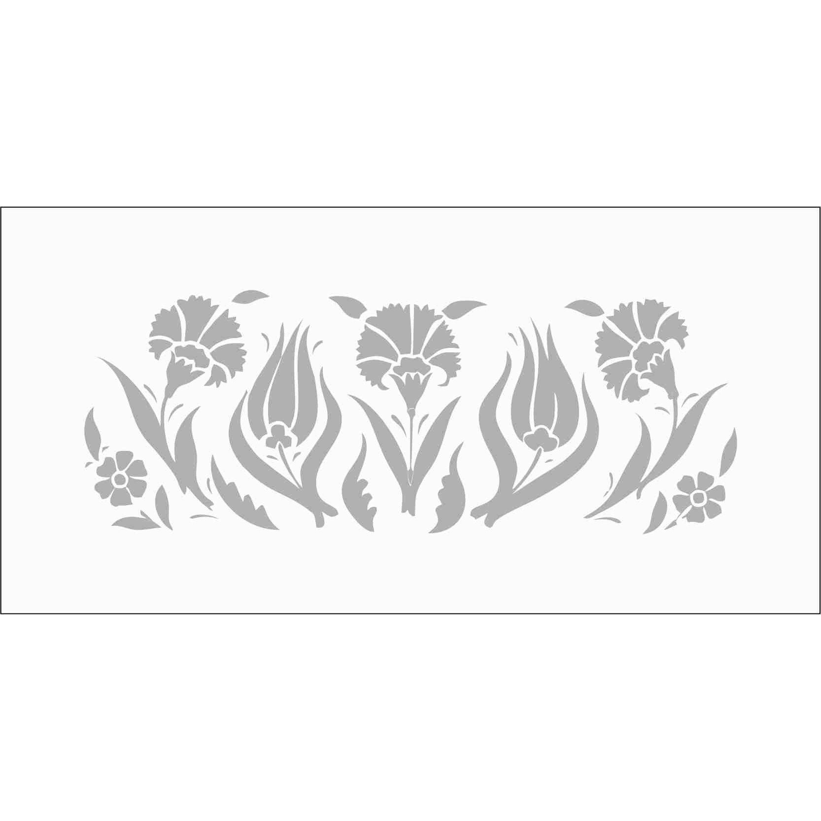 Sticker decorativ de perete flori 100x40cm