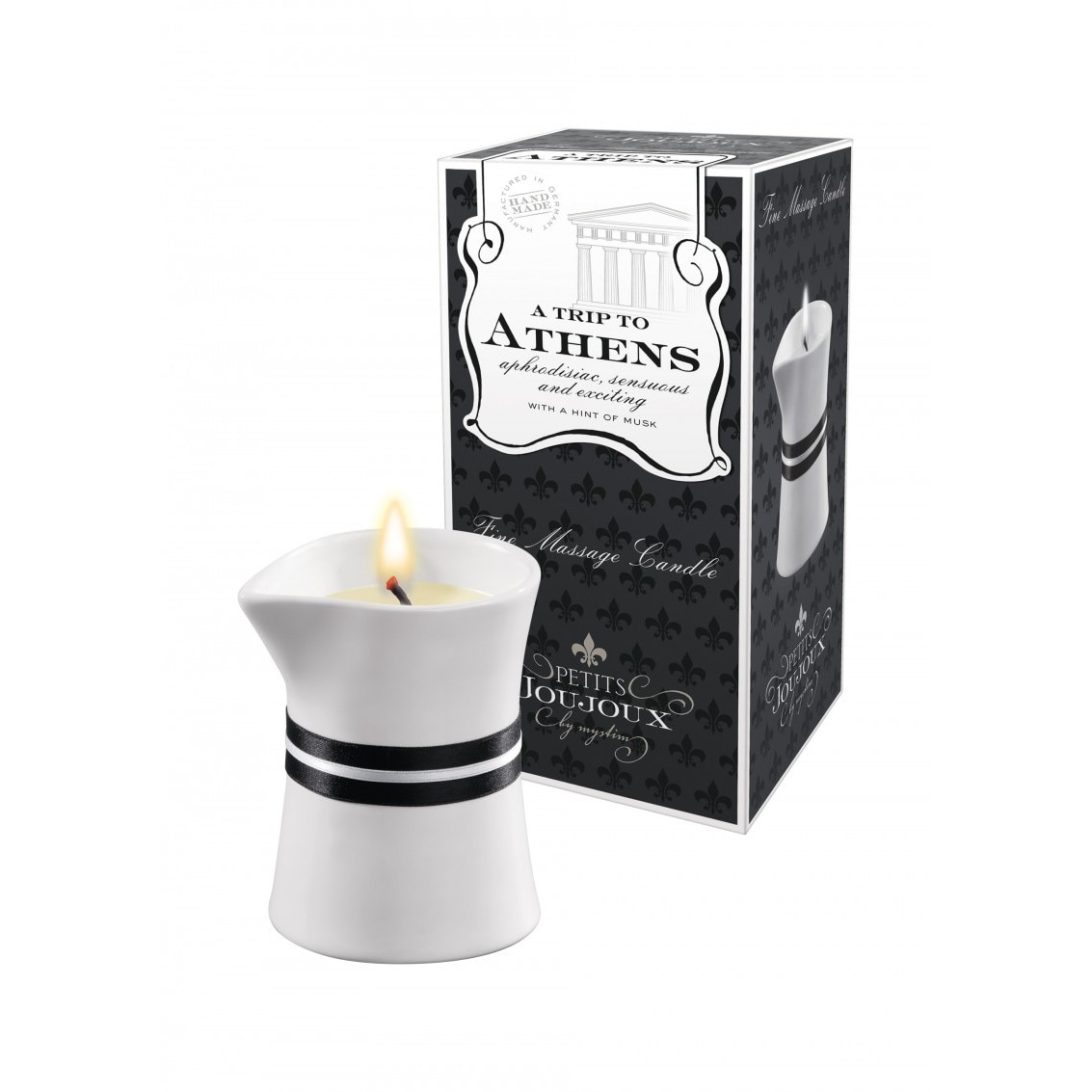 Lumanare de masaj Athens, aroma de mosc, greutate 120 grame