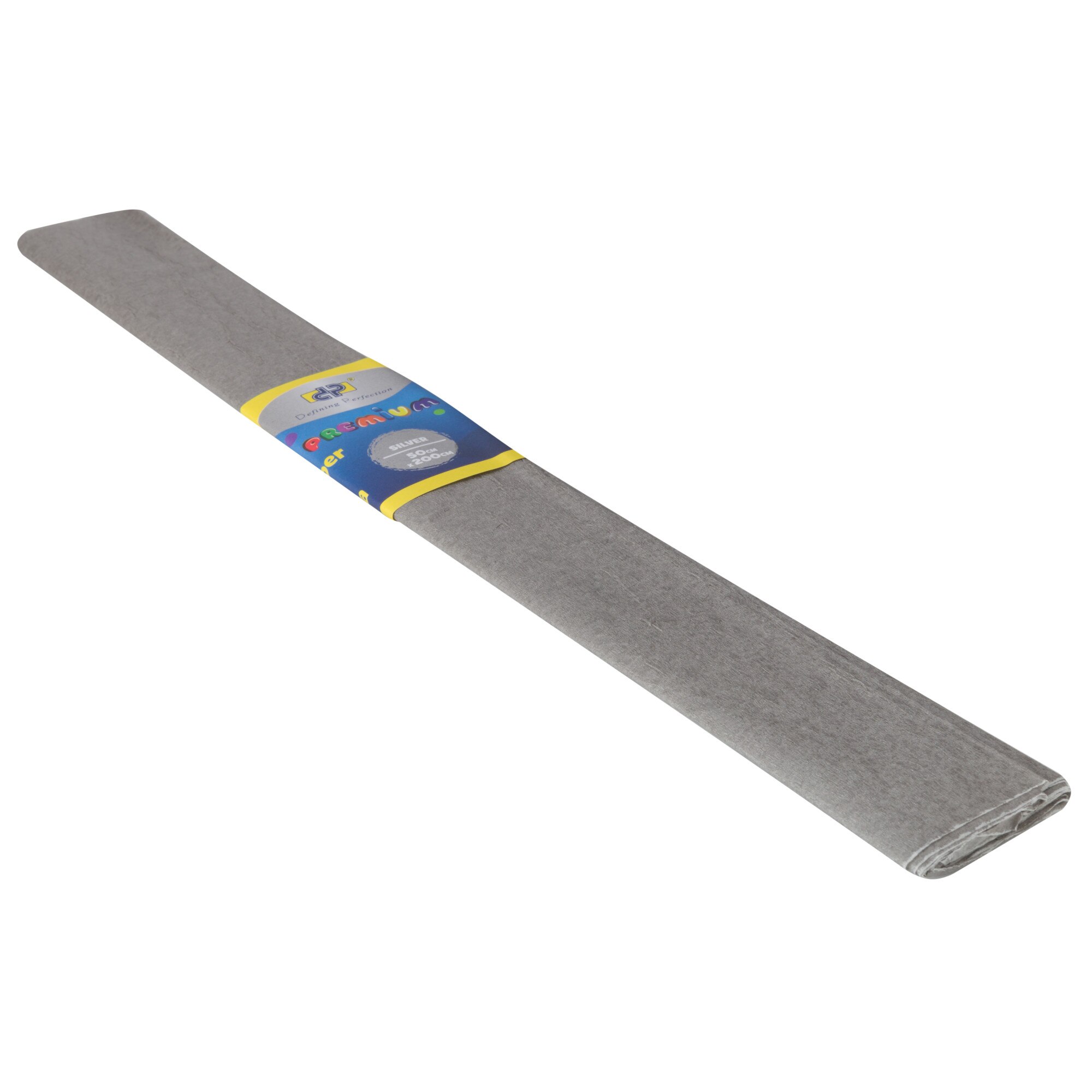 Hartie creponata 1 rola 50 cm x 200 cm, Argintiu DP Collection
